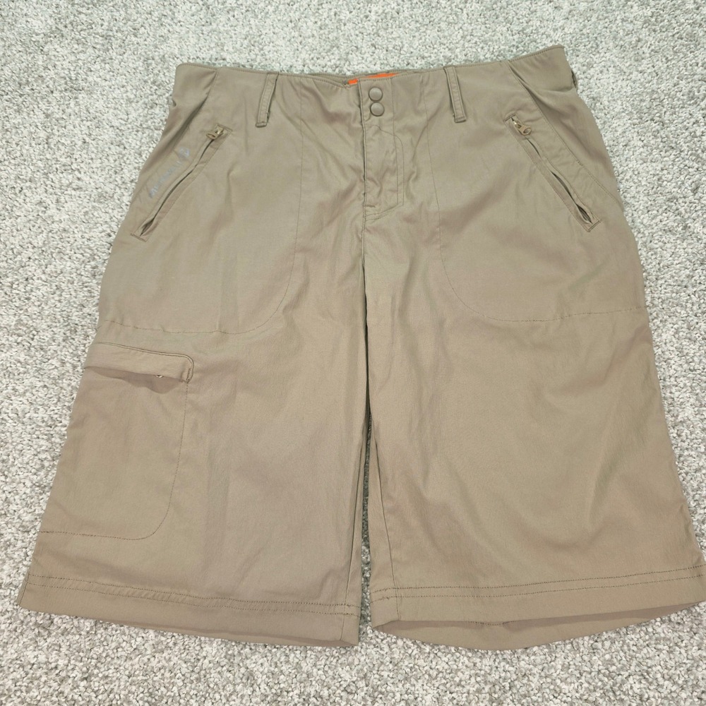 Merrell Select Wick Womens Hiking Cargo Shorts Tan Khaki Size 8 Outdoor Trail